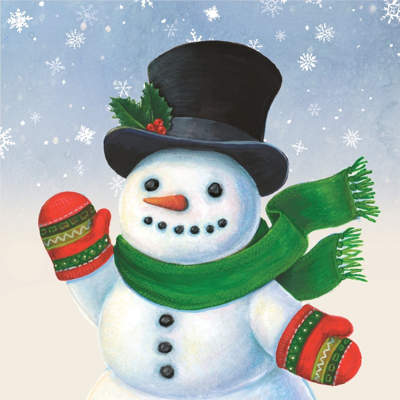 Snowman Cocktail Napkins