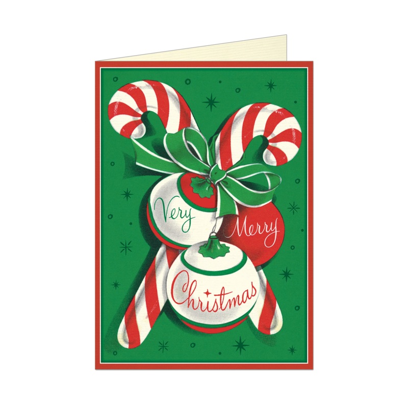 Candy Canes Christmas Boxed Set of 10 Notecards