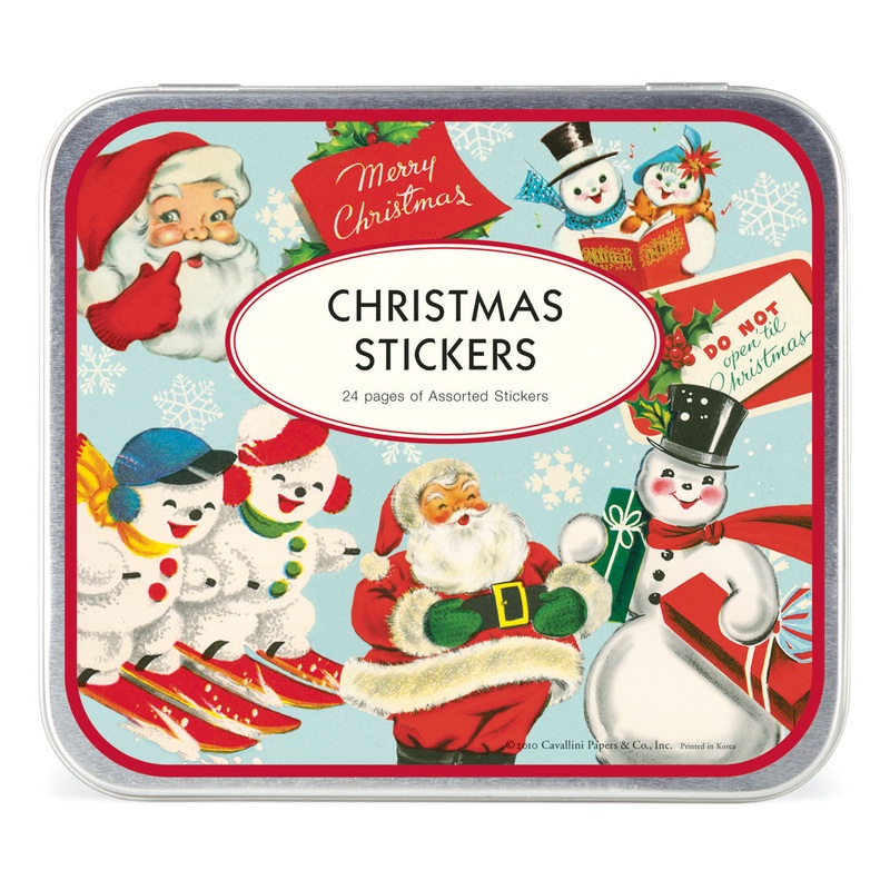 Christmas Stickers Tin