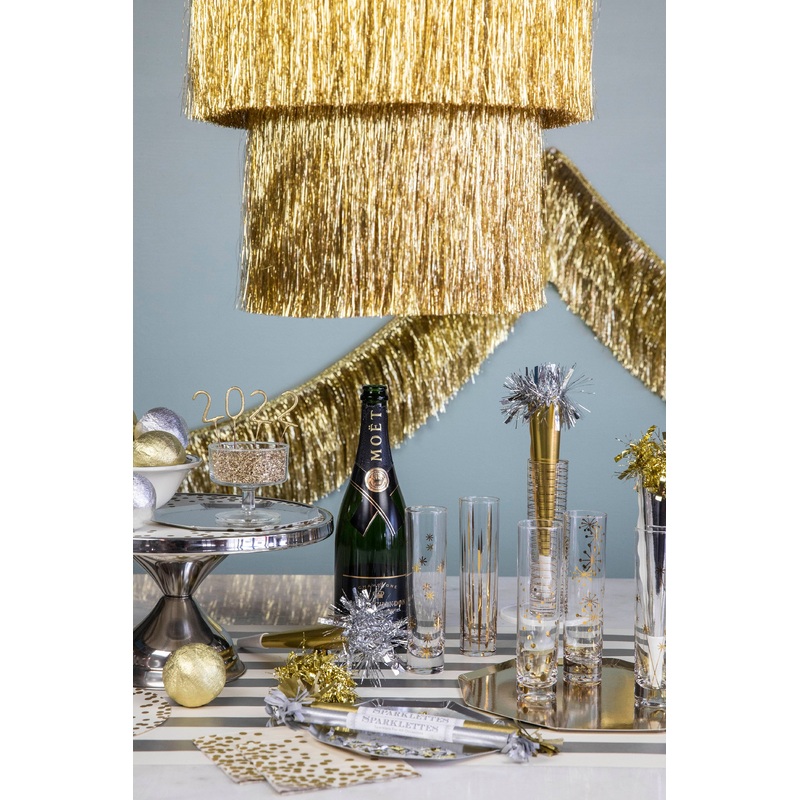 Gold Tinsel Chandelier