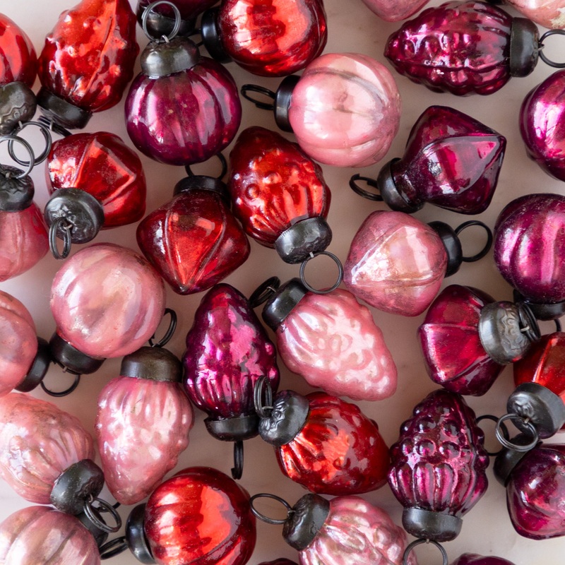 Multi Color Mercury Glass Ornaments