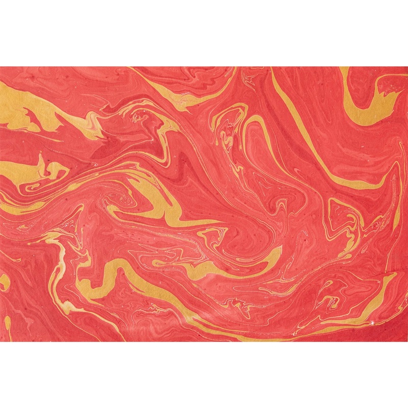 Red & Gold Vein Marbled Placemat