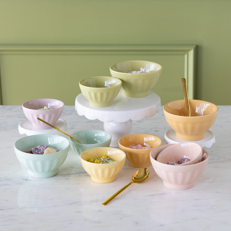 Sorbet Ice Cream Bowls|Pistachio|Toffee|Blush Pink|Blueberry Sorbet