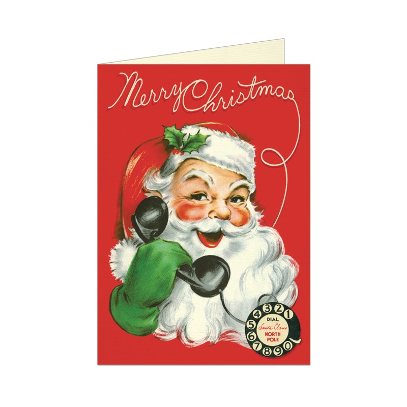 Telephone Santa Boxed Set of 10 Notecards