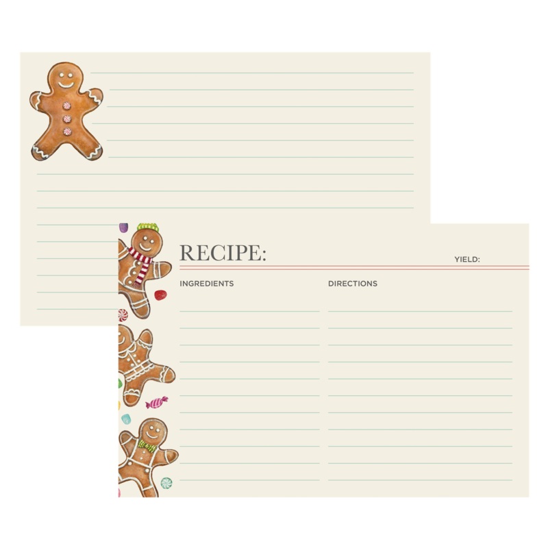 Gingerbread Man Recipe Card