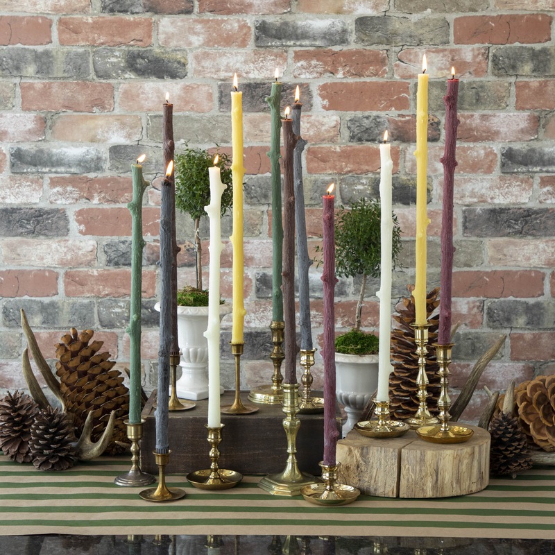 Hemlock Stick Candles, Set of 2