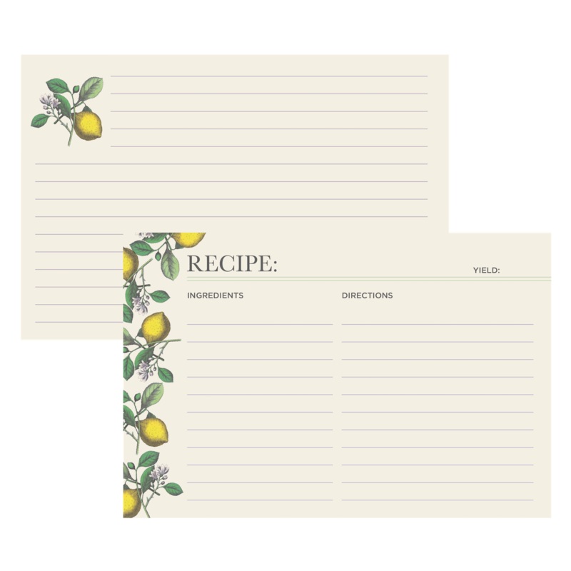 Lemon Recipe Card