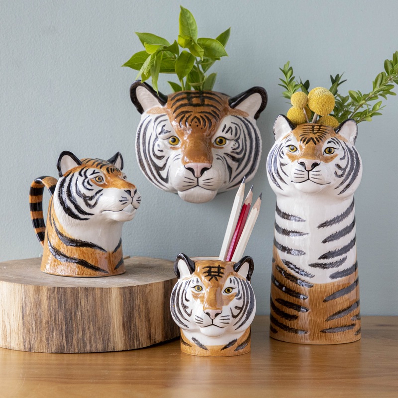 Tiger Ceramic|Large Jug|Wall Vase|Pencil Pot|Large Flower Vase