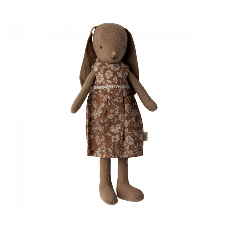 Bunny with Dress, Size 2|Tan|Brown