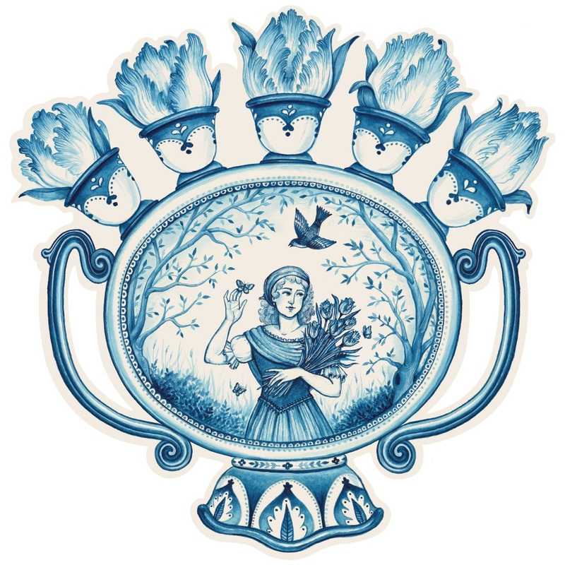 Die-cut Indigo Meadow Placemat