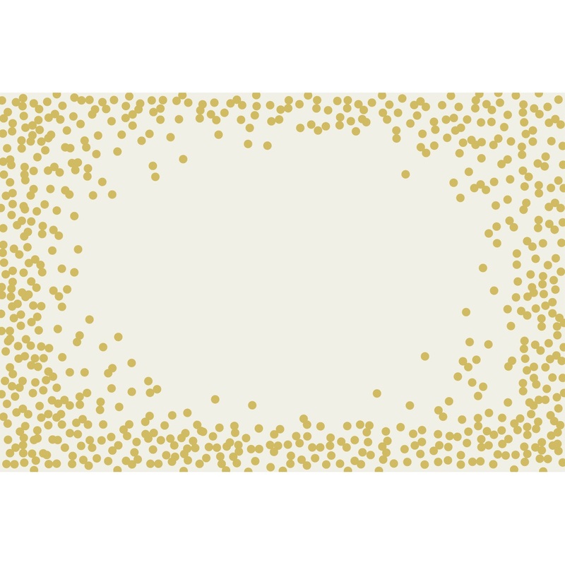 Gold Confetti Personalized Placemat