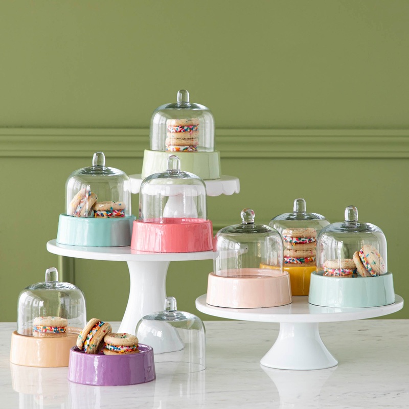 Petite Sweet Cake Dome|Sherbert|Mint|Yellow|Teal|Light Blue|Light Pink|Hot Pink|Violet