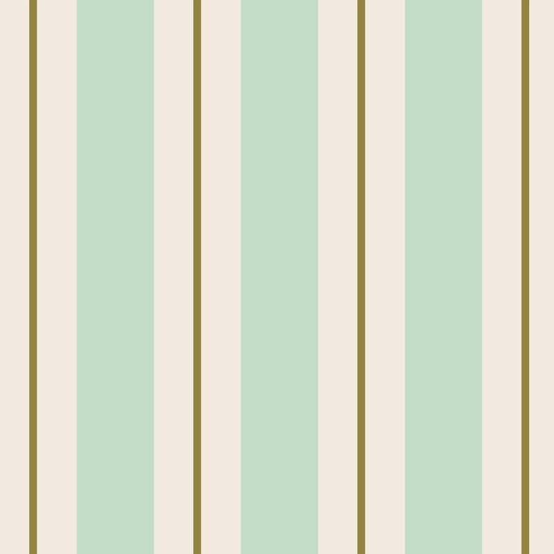 Seafoam & Gold Awning Stripe Cocktail Napkins