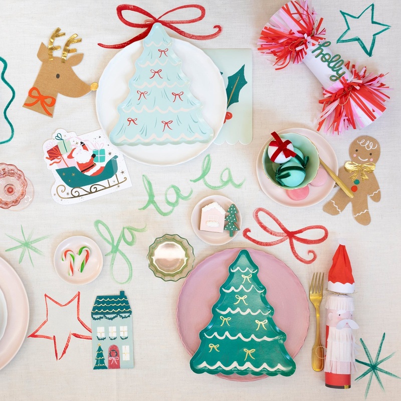 Christmas Tree with Bows Plate