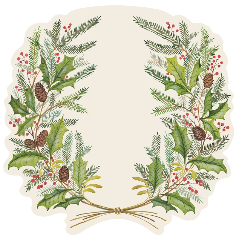 Die-cut Christmas Sprigs Placemat