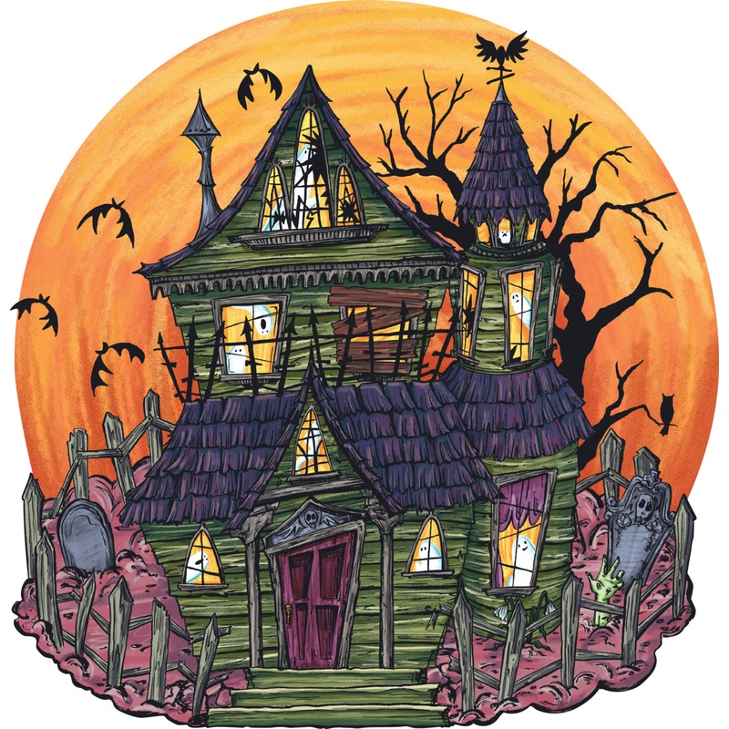 Die-Cut Haunted House Placemat