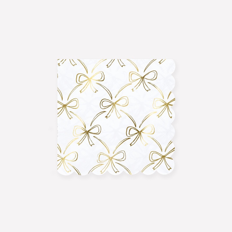 Gold Bow Napkin|Small|Large