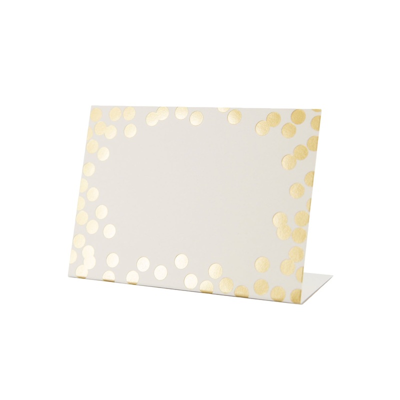 Gold Foil Confetti Place Card