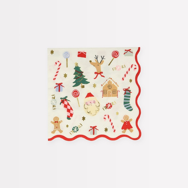 Jolly Christmas Napkins|Small|Large