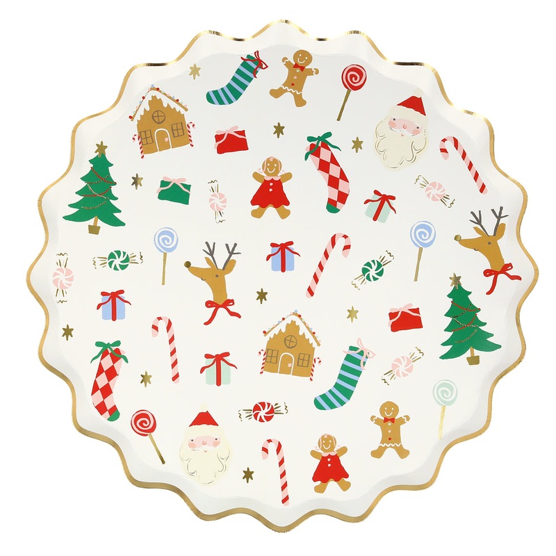 Jolly Christmas Plates|Side|Dinner