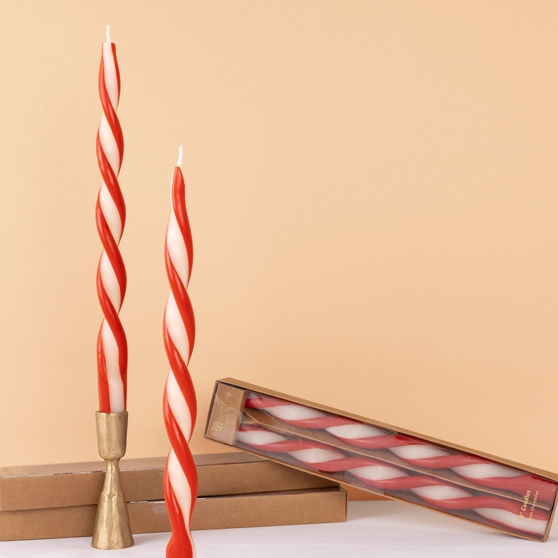 Red Twist Candles