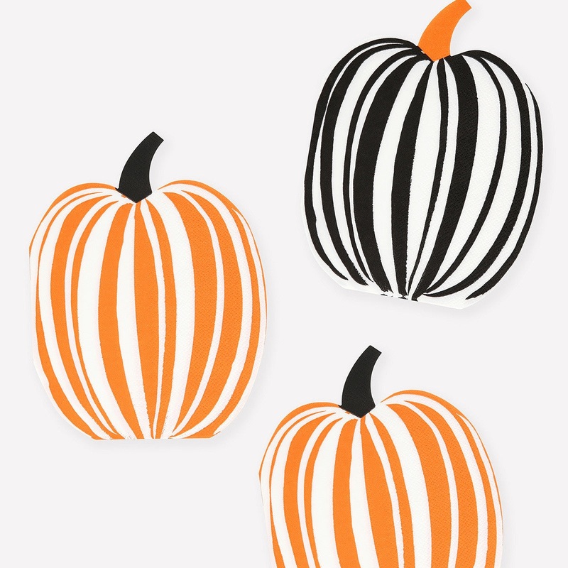 Stripe Pumpkin Napkin
