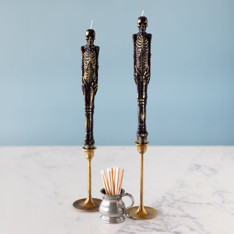 Unscented Skeleton Taper Candles
