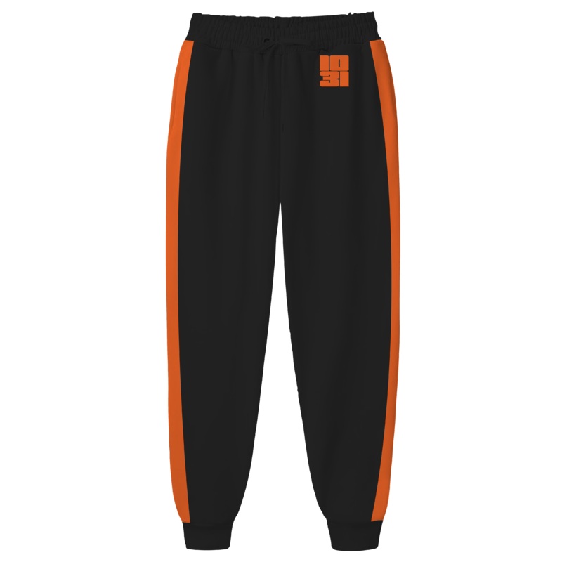 1031 Black & Orange Split Color Sweatpants