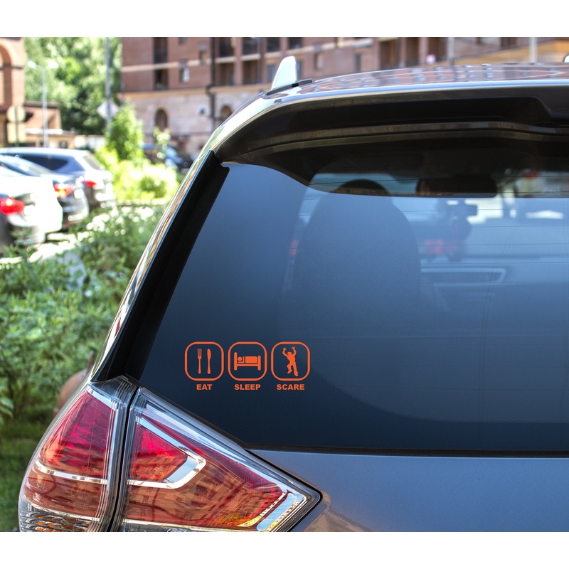 Eat Sleep Scare Decal