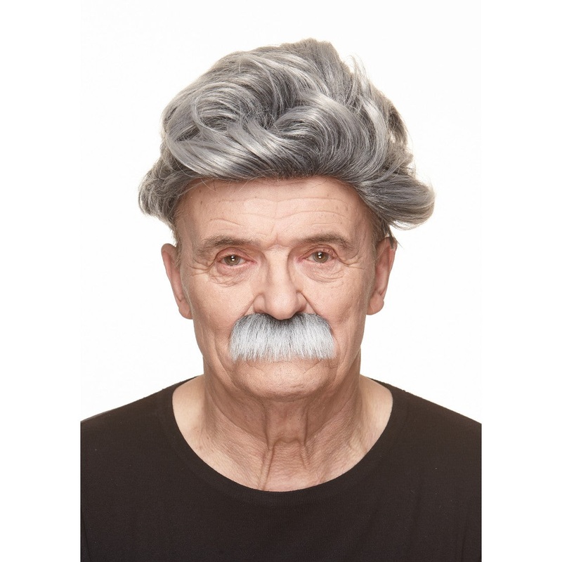 Grandpa Moustache Grey & White
