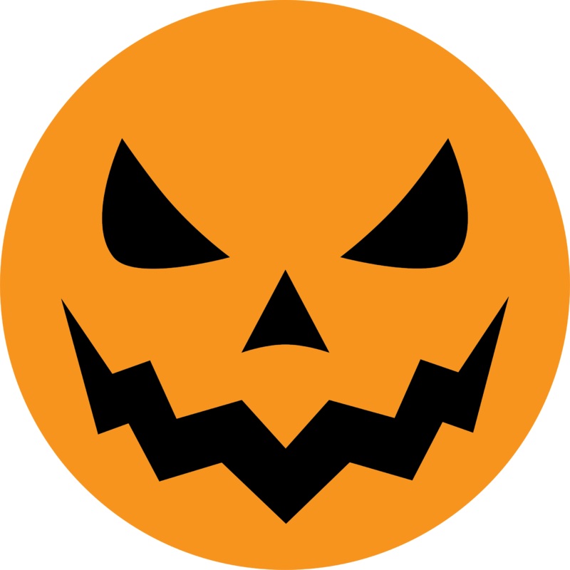 Orange Pumpkin Face Patch