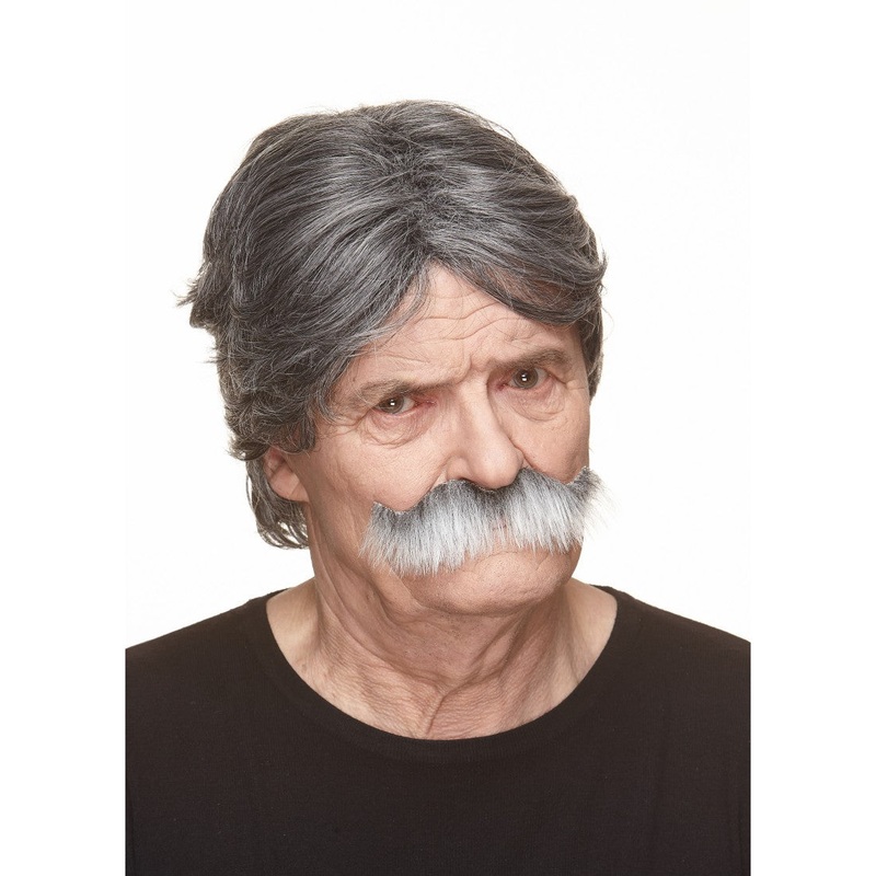 Rocking Grandpa Moustache Grey & White