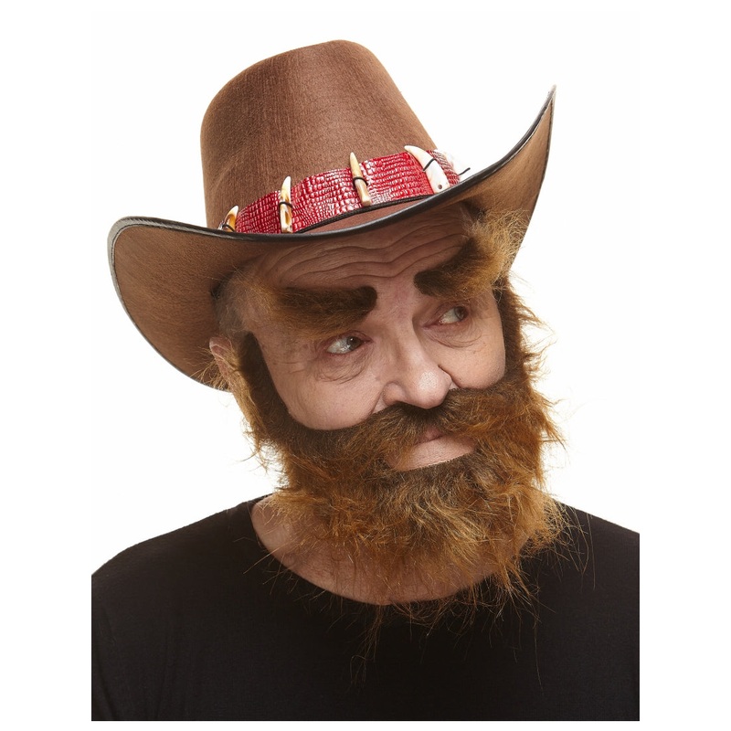 Bushy Beard and Eyebrows Brown