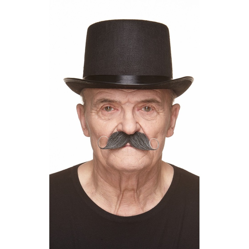 Curled Gentleman Moustache Salt & Pepper