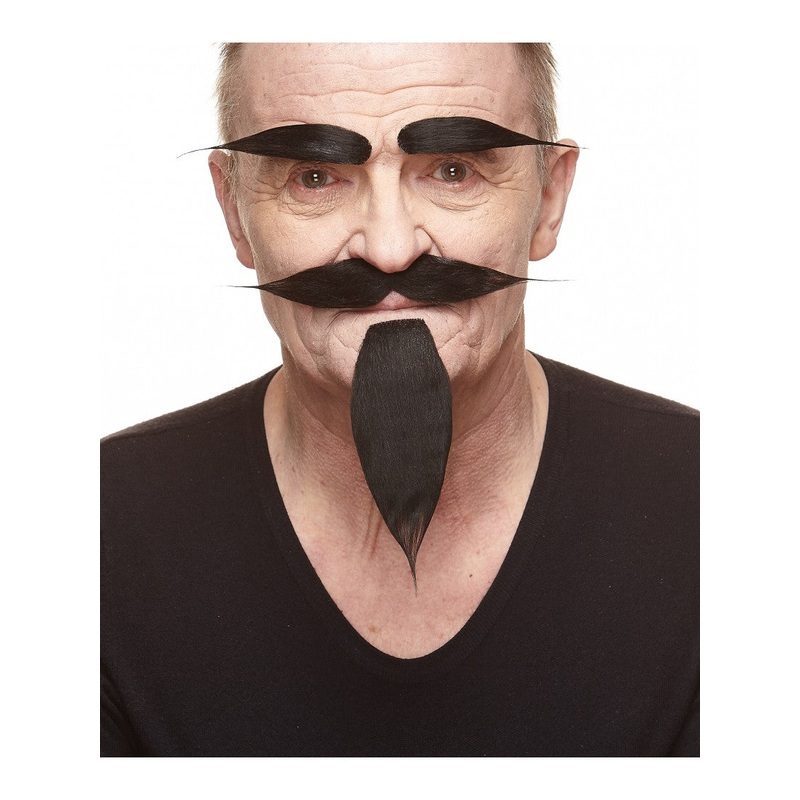 Devilish Beard/Moustache/Eyebrow Black