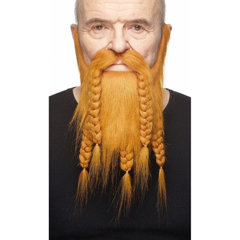 Full Viking Beard w/ Braids Berry Blonde