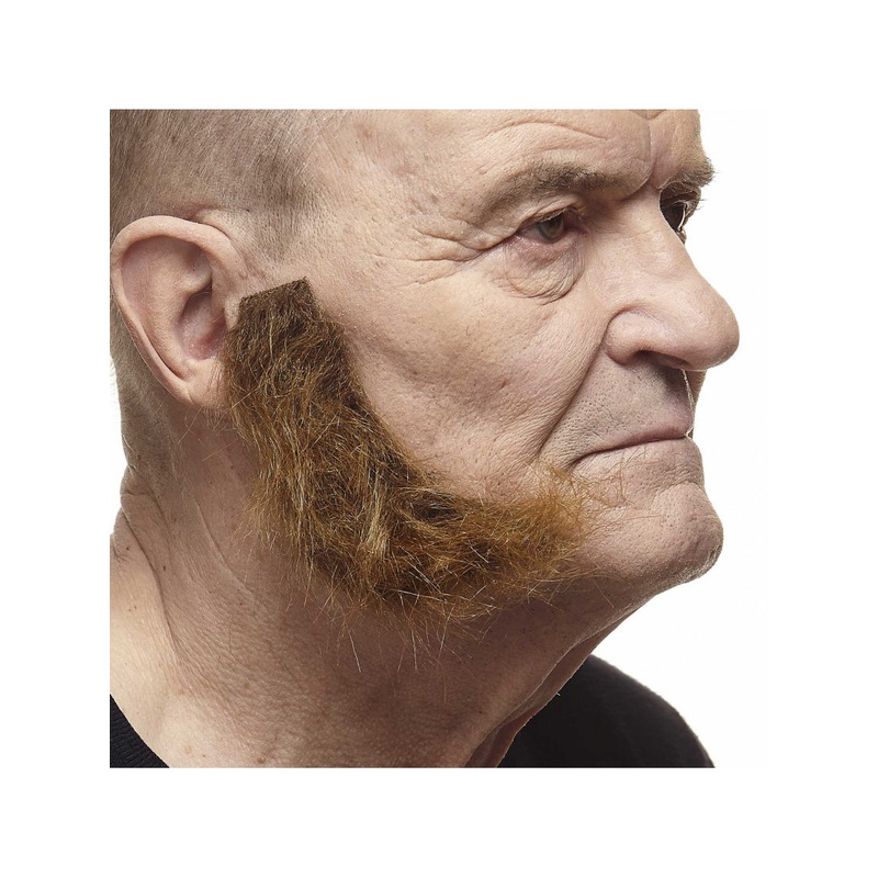 L-shape Sideburns Brown