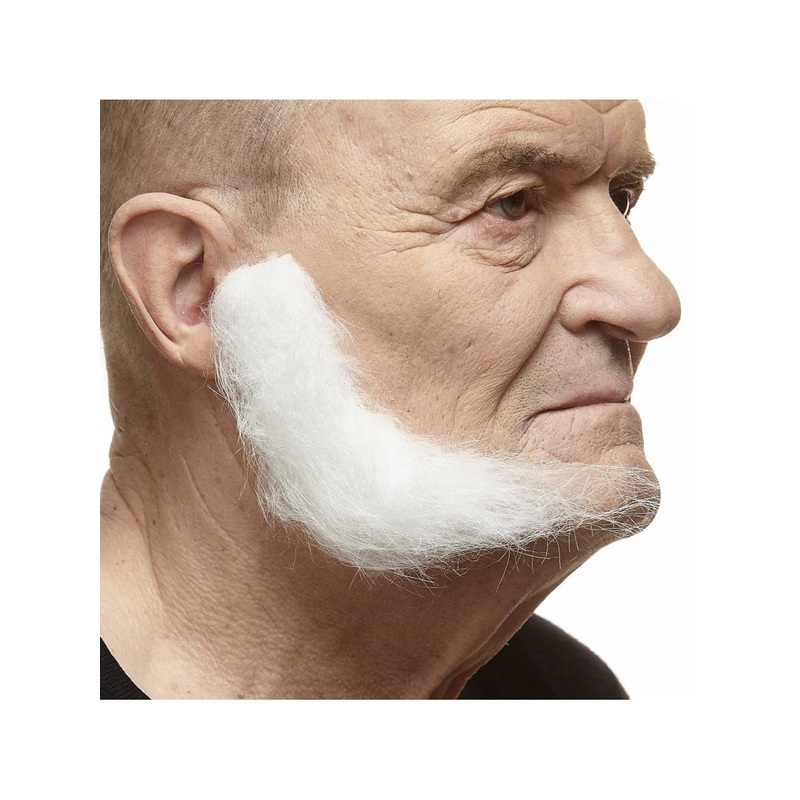 L-shape Sideburns White