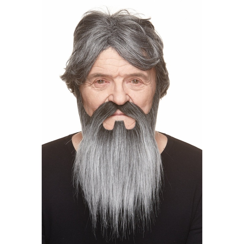 Long Full Beard Salt & Pepper