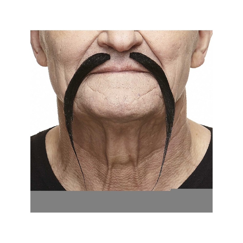 Long Thin Moustache Black