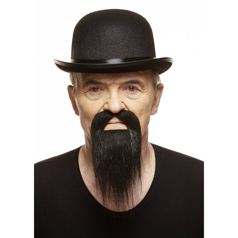 Moustache and Long Goatee Black