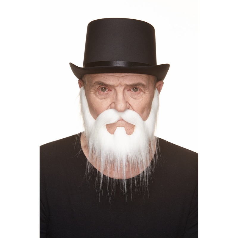 Nomad Beard With Moustache White