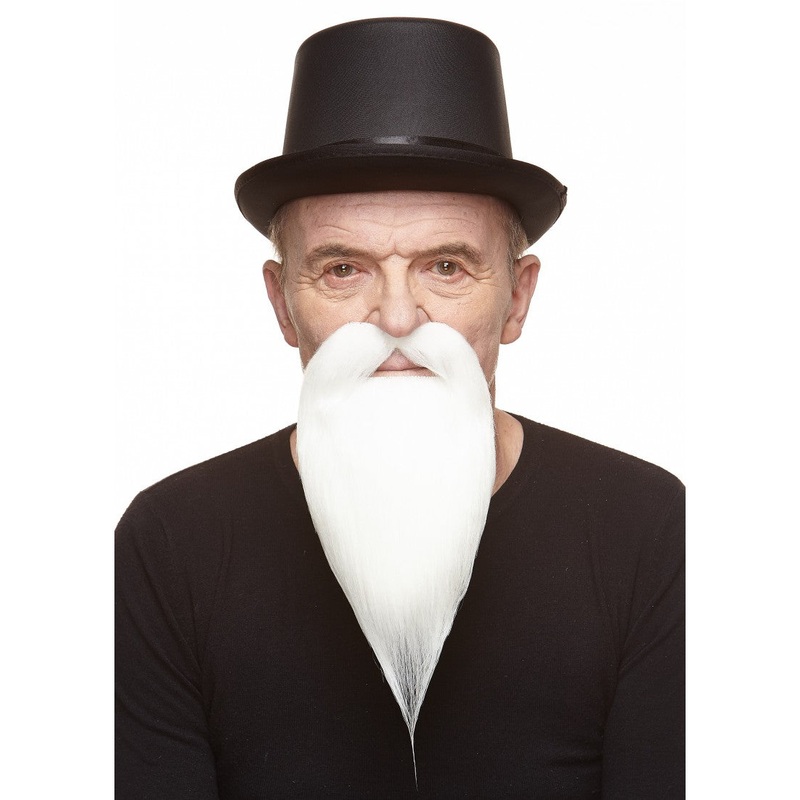 Philosopher Beard & Moustache White