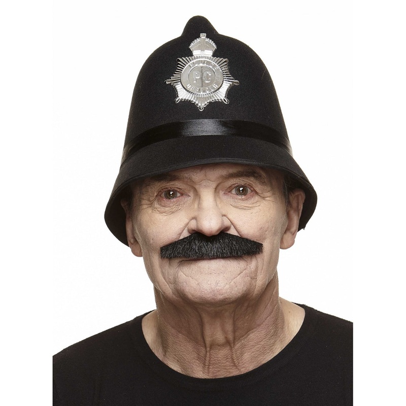 Policeman Moustache Black