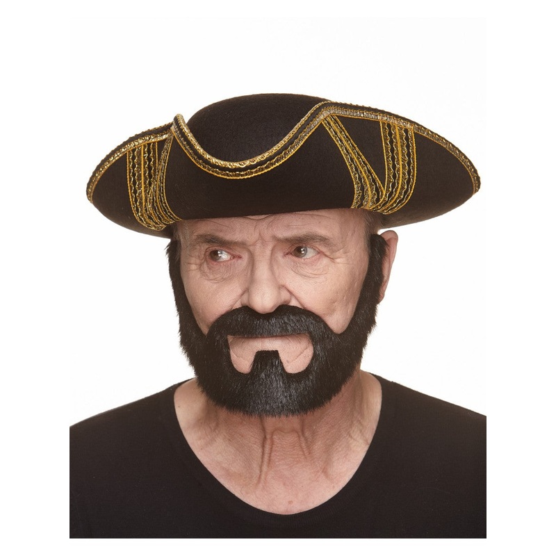Short Beard/Moustache/Sideburn Black
