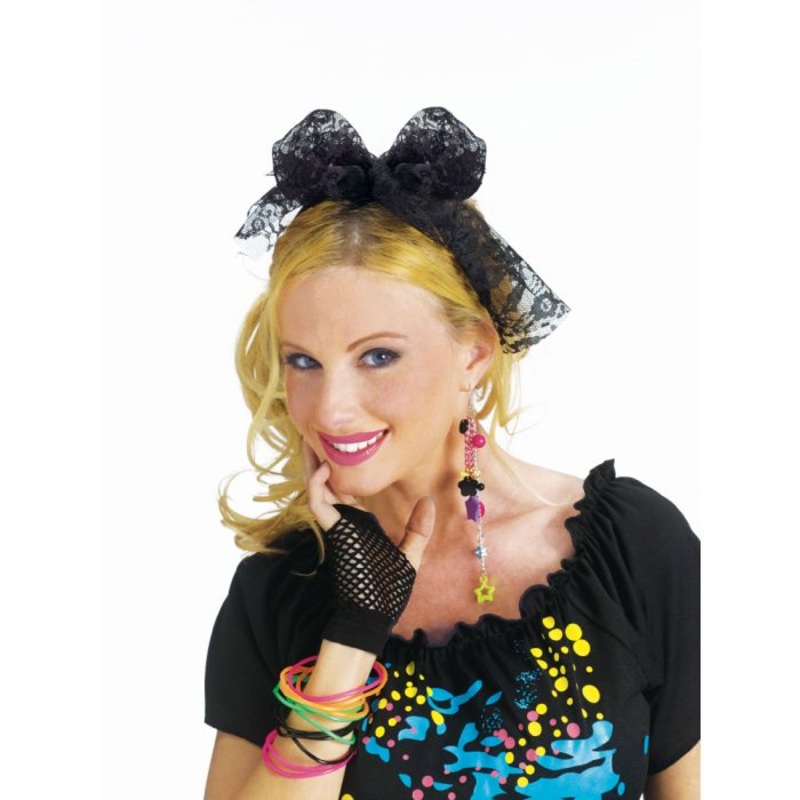 80’S Black Lace Headband