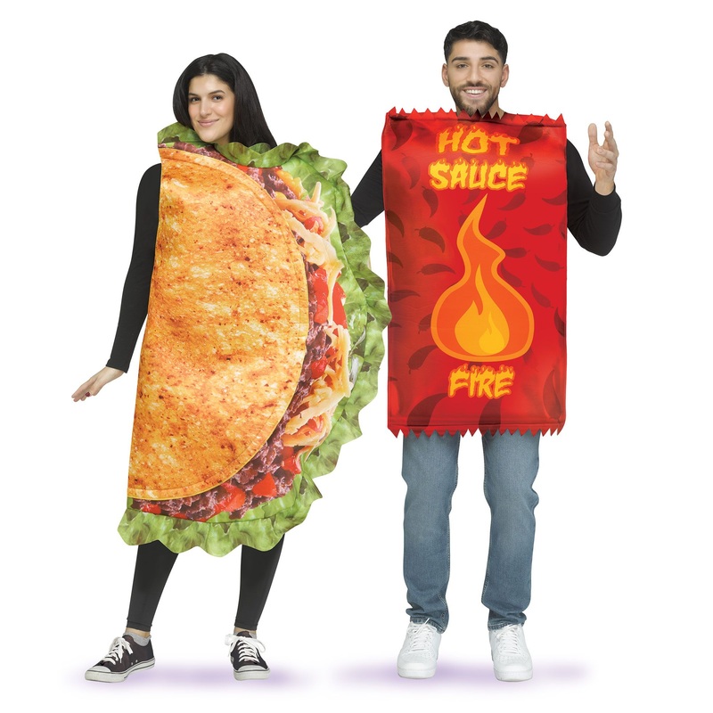 Taco and Hot Sauce Couple