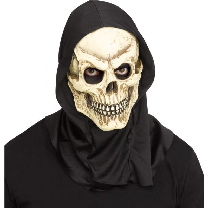 Brown Skull Mask With Hood