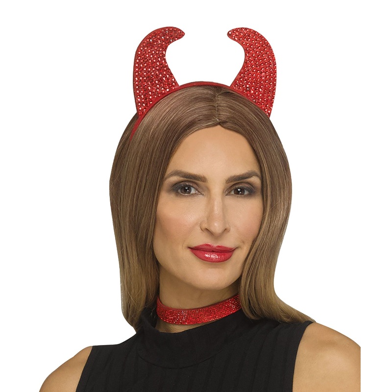 Red Bling Devil Headband