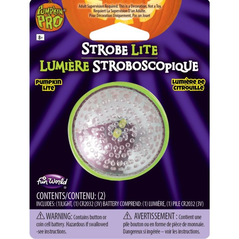 White Strobing Pumpkin Light